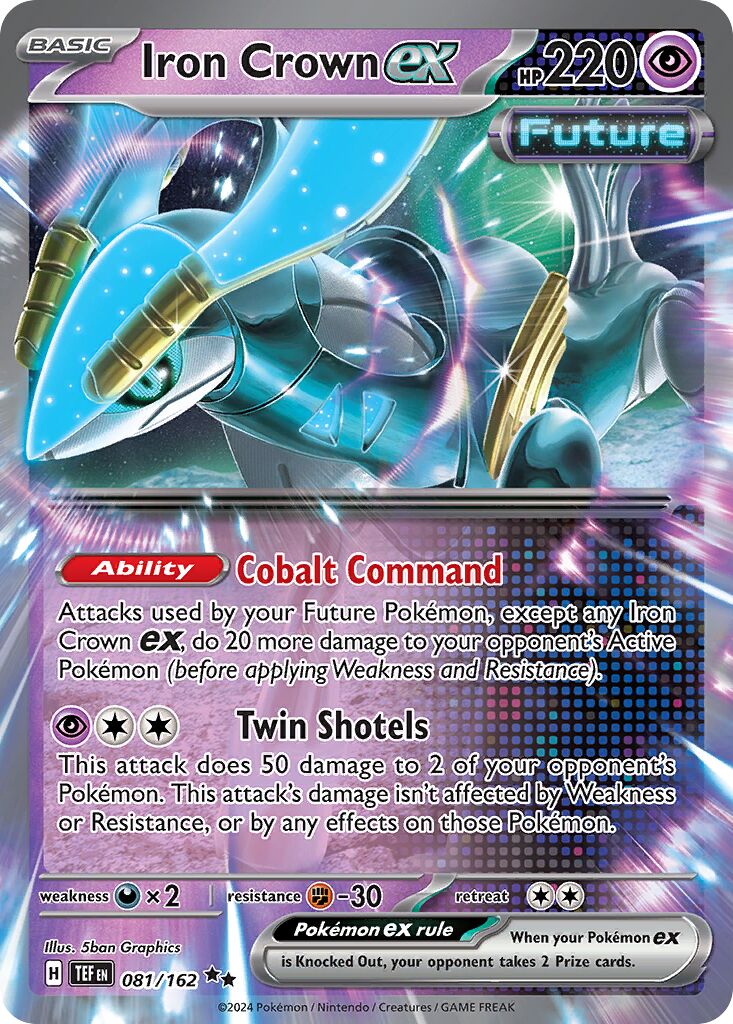 Iron Crown ex 081/162 — Temporal Forces (English Pokémon TCG card)