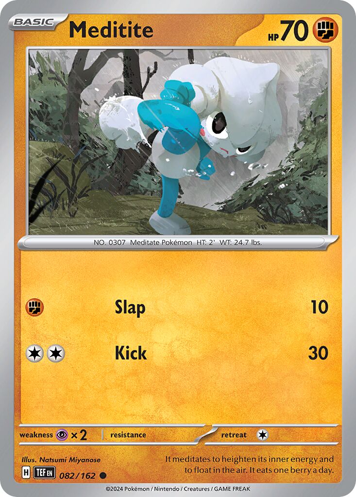 Meditite 082/162 — Temporal Forces (English Pokémon TCG card)