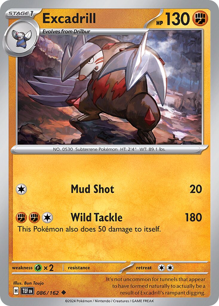 Excadrill 086/162 — Temporal Forces (English Pokémon TCG card)