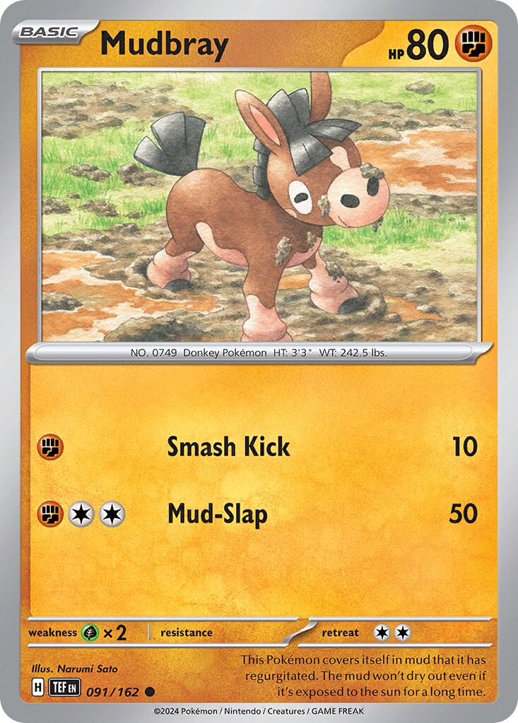 Mudbray 091/162 — Temporal Forces (English Pokémon TCG card)