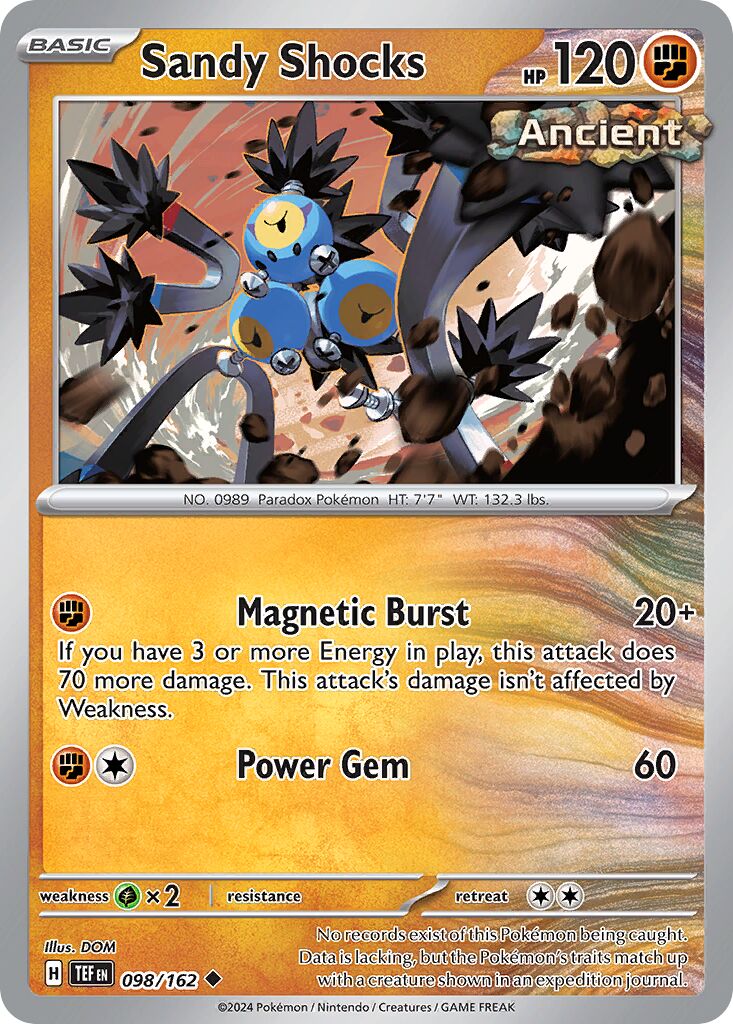 Sandy Shocks 098/162 — Temporal Forces (English Pokémon TCG card)
