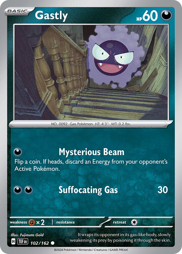 Gastly 102/162 — Temporal Forces (English Pokémon TCG card)