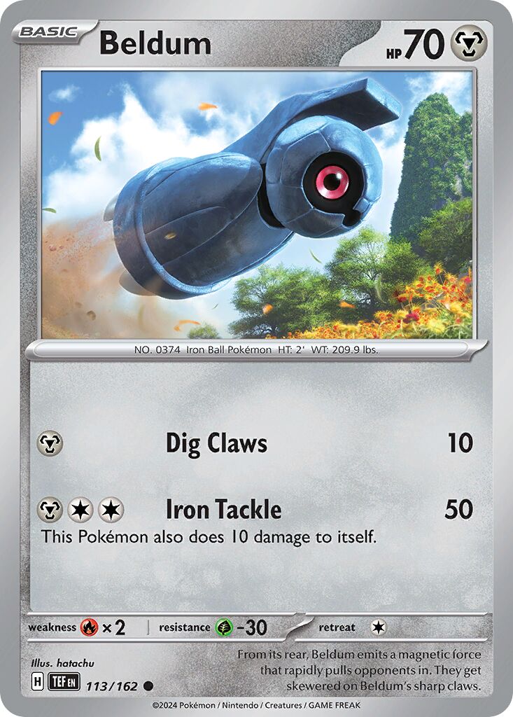 Beldum 113/162 — Temporal Forces (English Pokémon TCG card)