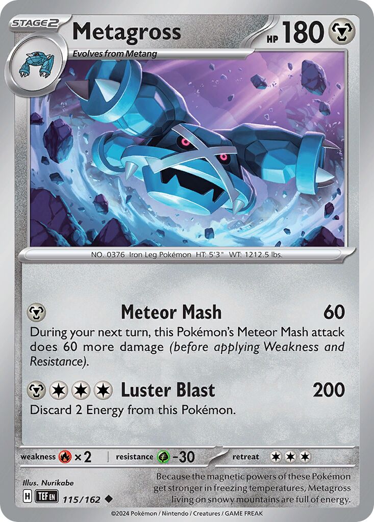 Metagross 115/162 — Temporal Forces (English Pokémon TCG card)