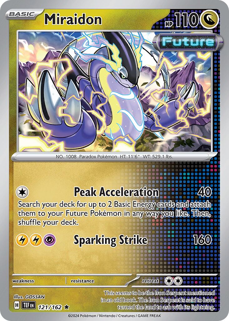 Miraidon 121/162 — Temporal Forces (English Pokémon TCG card)