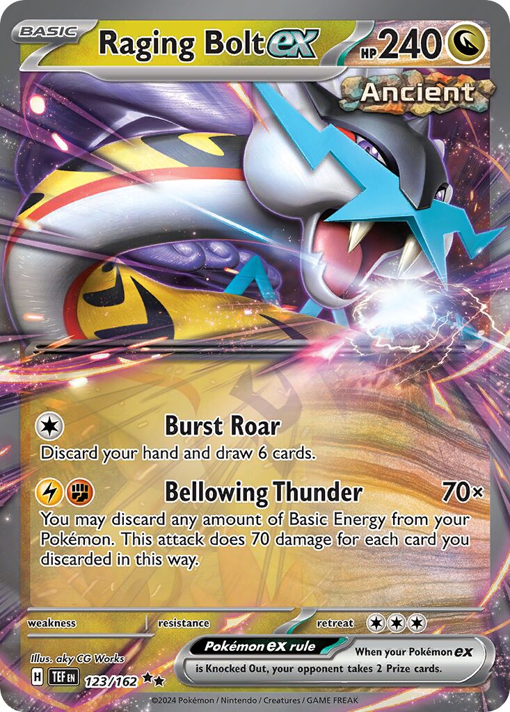 Raging Bolt ex 123/162 — Temporal Forces (English Pokémon TCG card)