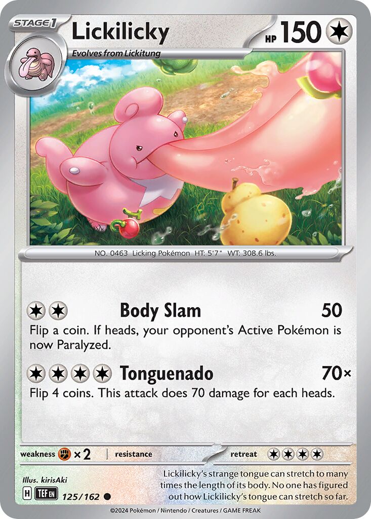Lickilicky 125/162 — Temporal Forces (English Pokémon TCG card)