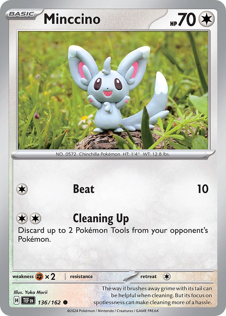 Minccino 136/162 — Temporal Forces (English Pokémon TCG card)