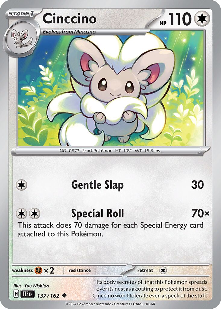 Cinccino 137/162 — Temporal Forces (English Pokémon TCG card)