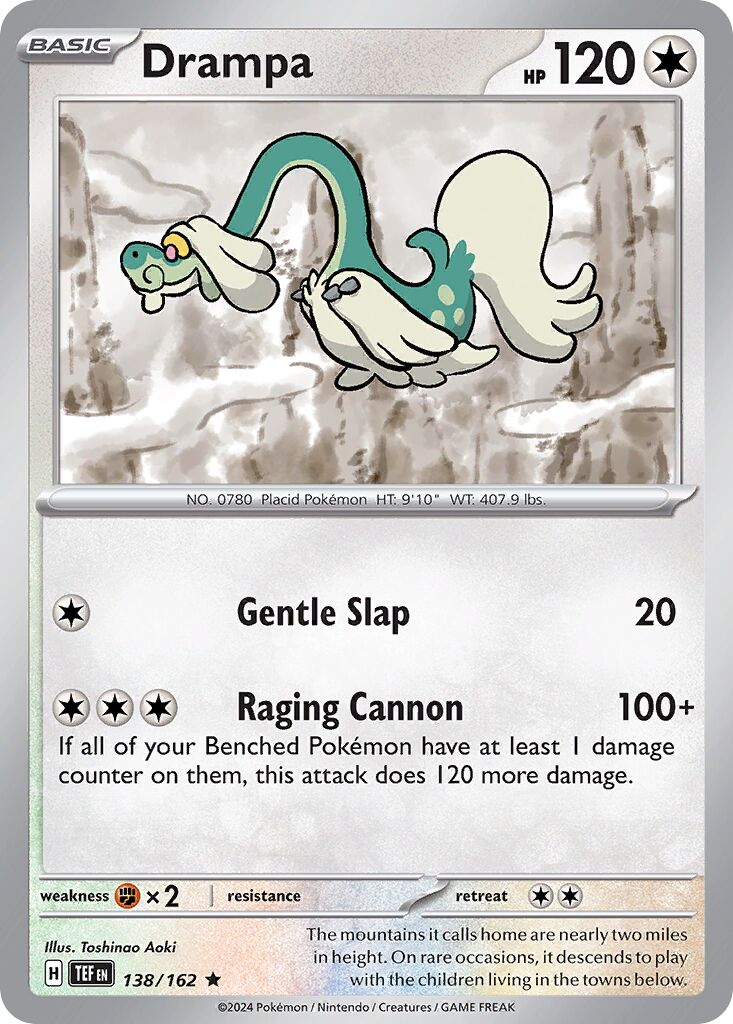 Drampa 138/162 — Temporal Forces (English Pokémon TCG card)