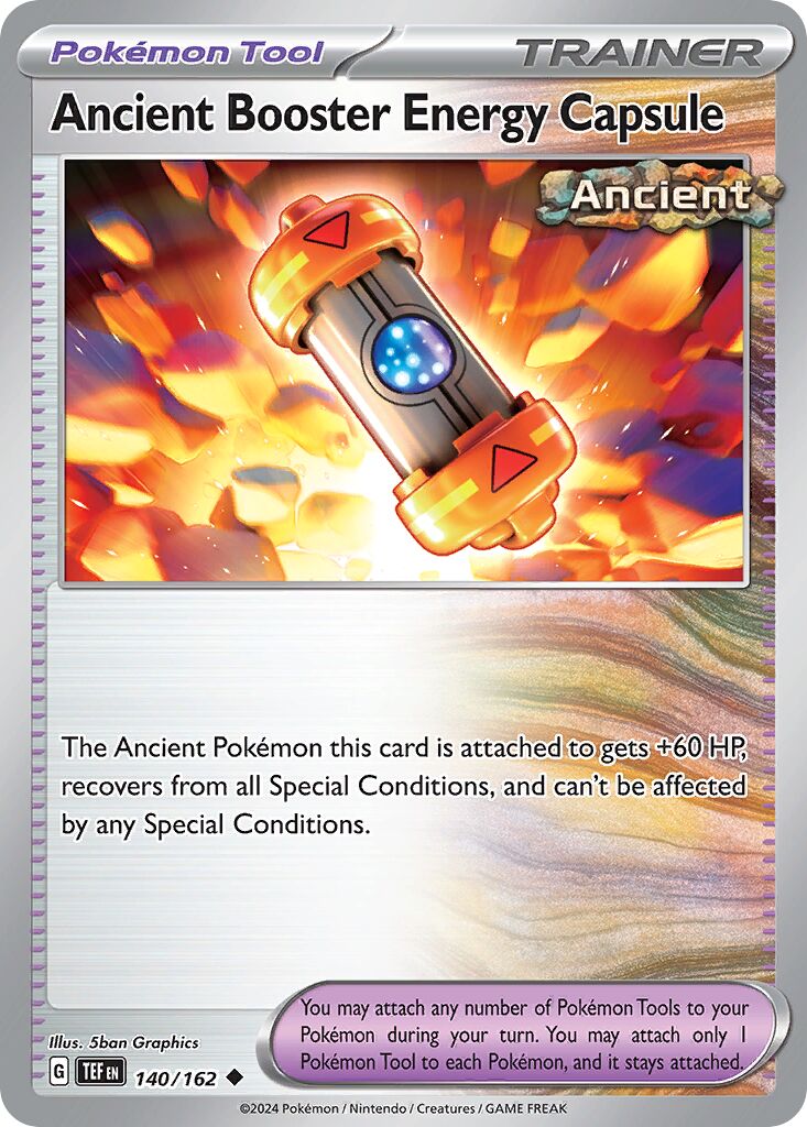 Ancient Booster Energy Capsule 140/162 — Temporal Forces (English Pokémon TCG card)