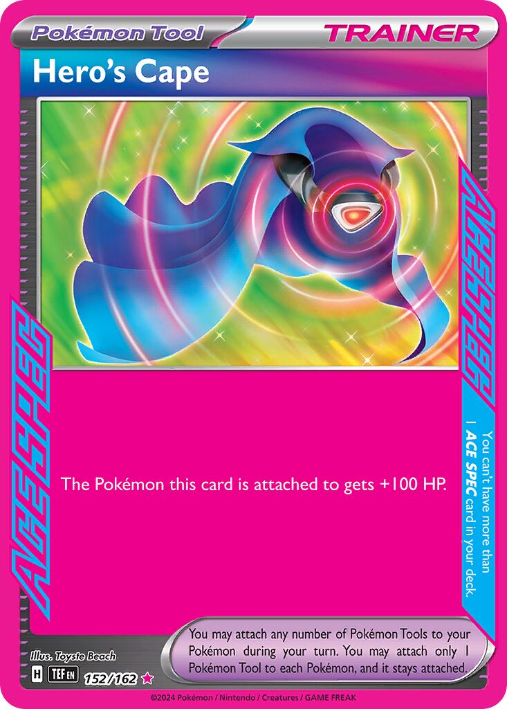 Hero's Cape 152/162 — Temporal Forces (English Pokémon TCG card)