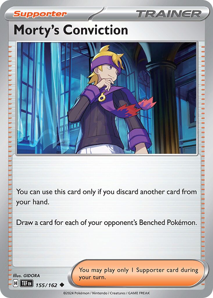 Morty's Conviction 155/162 — Temporal Forces (English Pokémon TCG card)