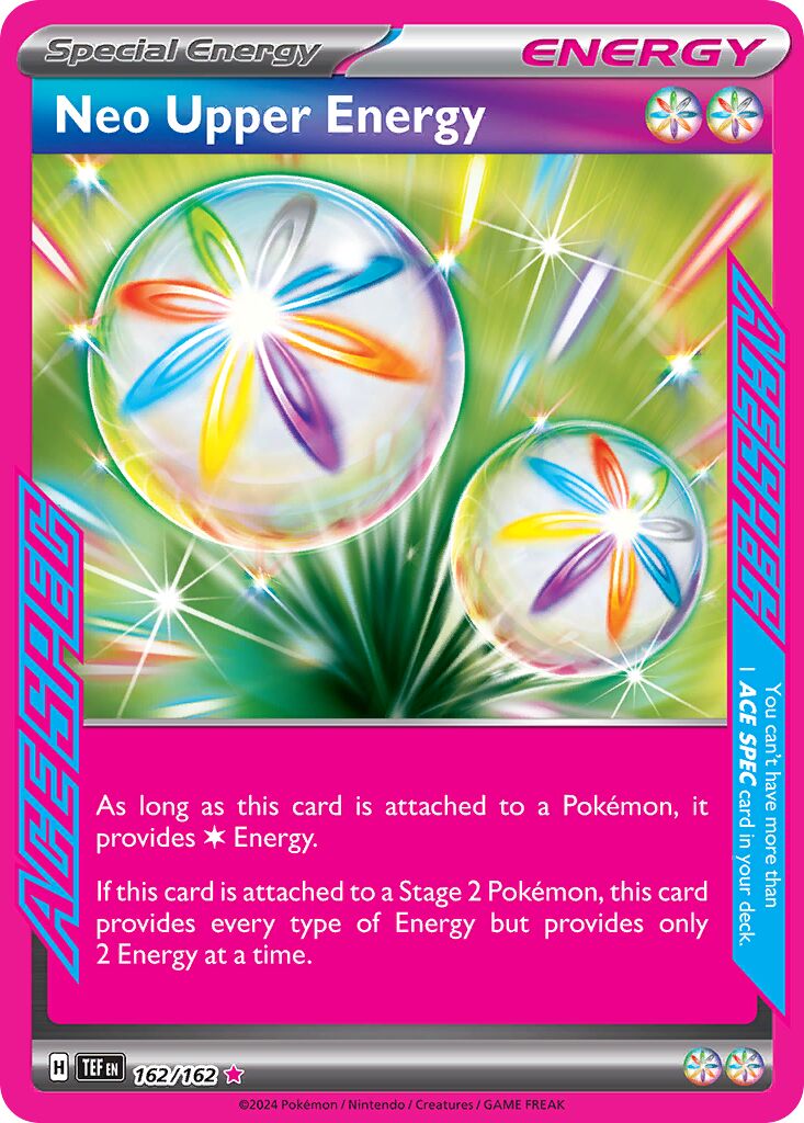 Neo Upper Energy 162/162 — Temporal Forces (English Pokémon TCG card)