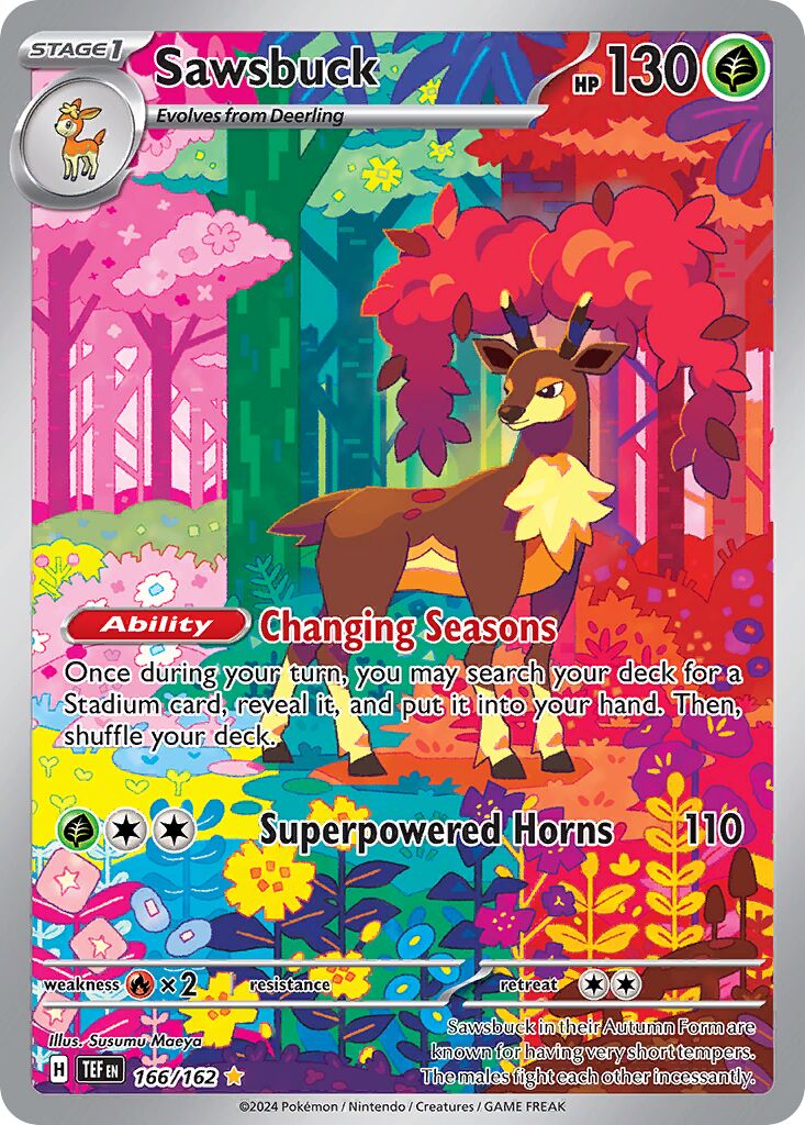 Sawsbuck 166/162 — Temporal Forces (English Pokémon TCG card)
