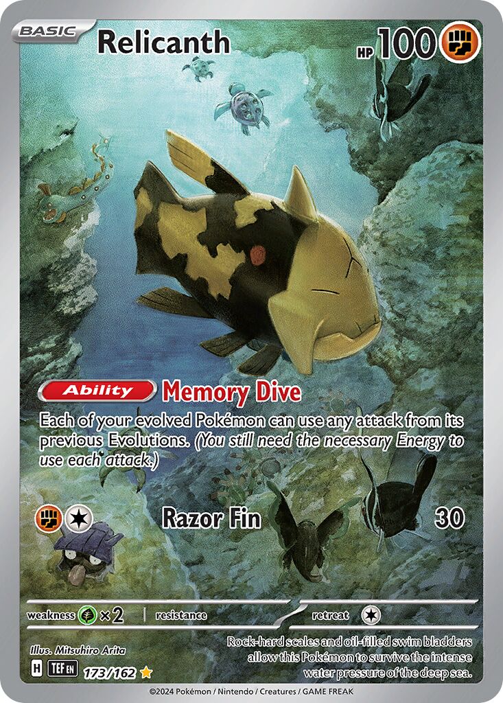 Relicanth 173/162 — Temporal Forces (English Pokémon TCG card)
