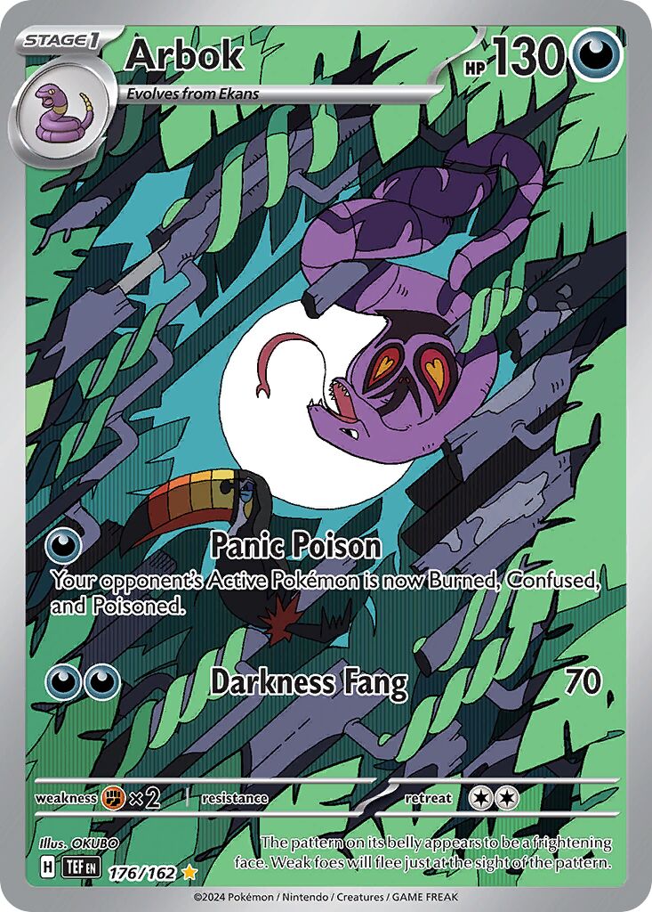Arbok 176/162 — Temporal Forces (English Pokémon TCG card)