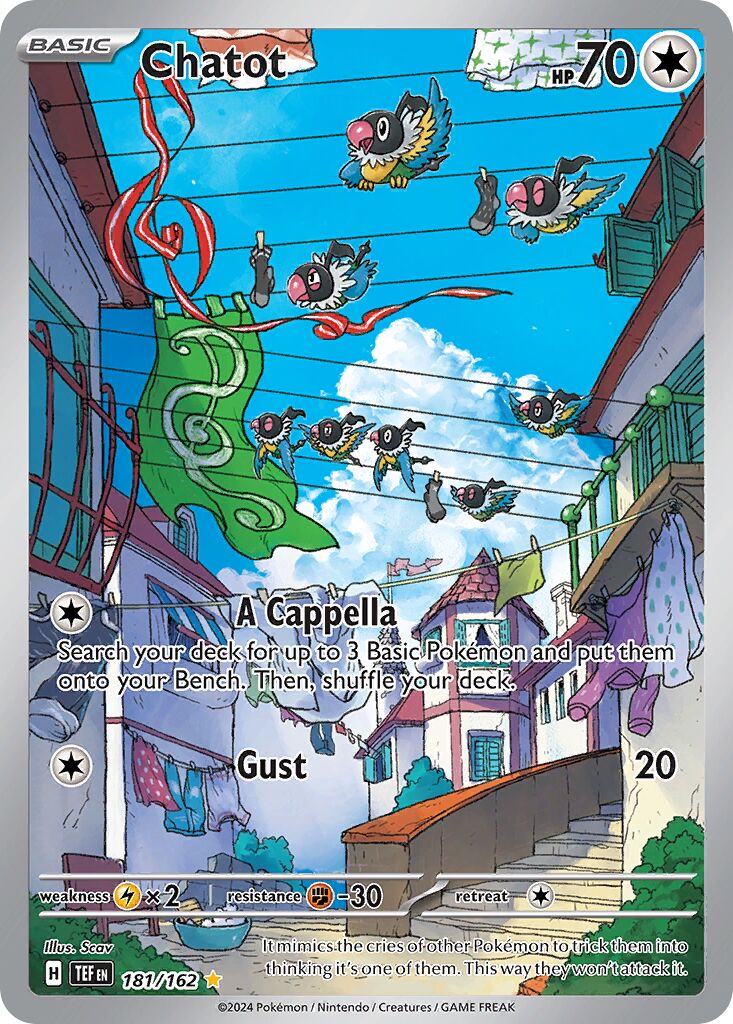 Chatot 181/162 — Temporal Forces (English Pokémon TCG card)