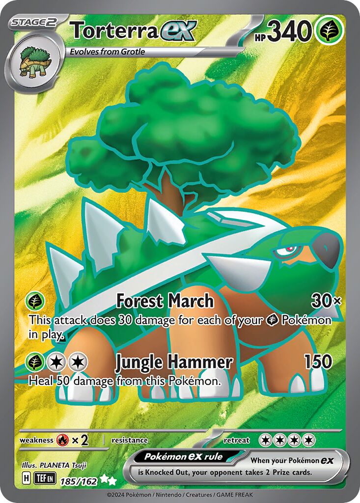 Torterra ex 185/162 — Temporal Forces (English Pokémon TCG card)