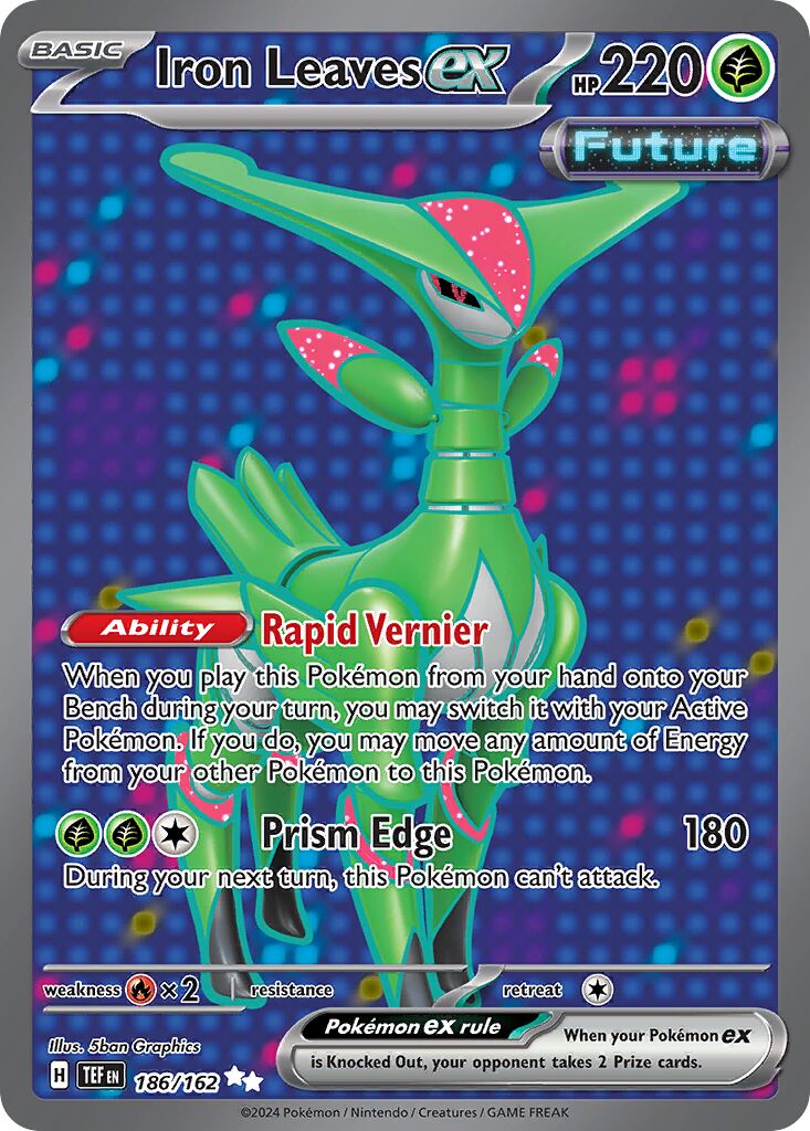 Iron Leaves ex 186/162 — Temporal Forces (English Pokémon TCG card)