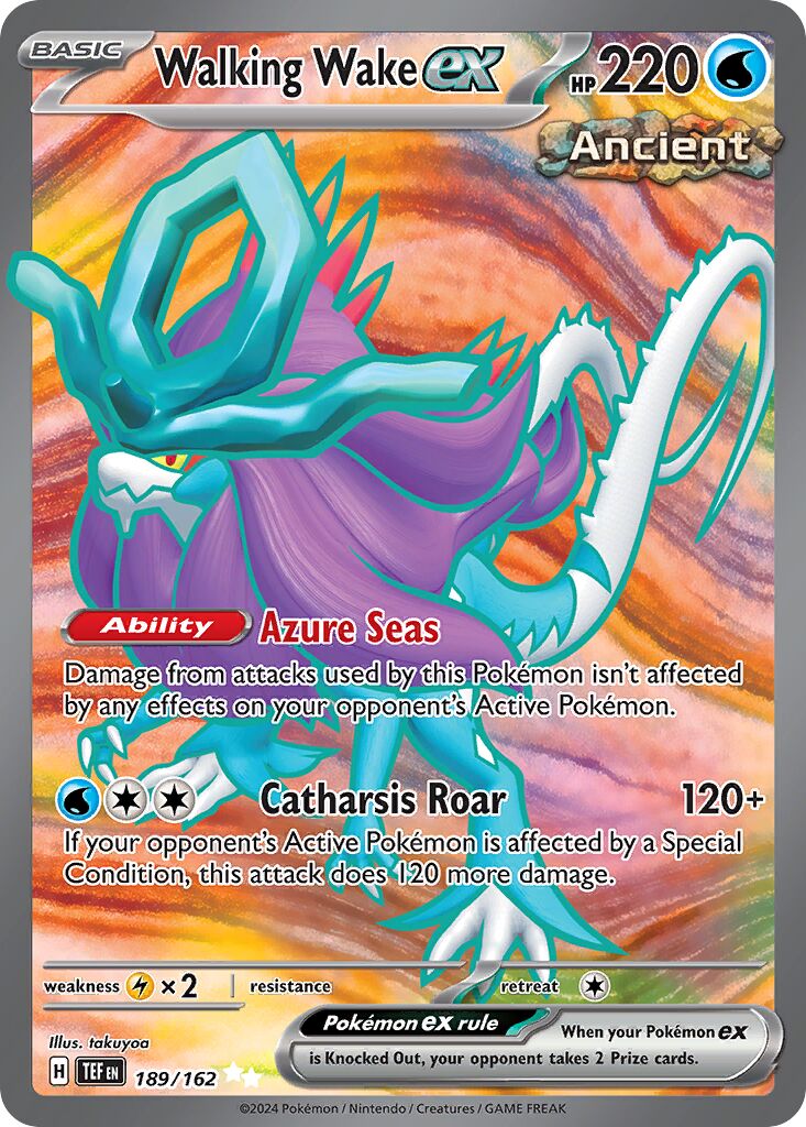 Walking Wake ex 189/162 — Temporal Forces (English Pokémon TCG card)