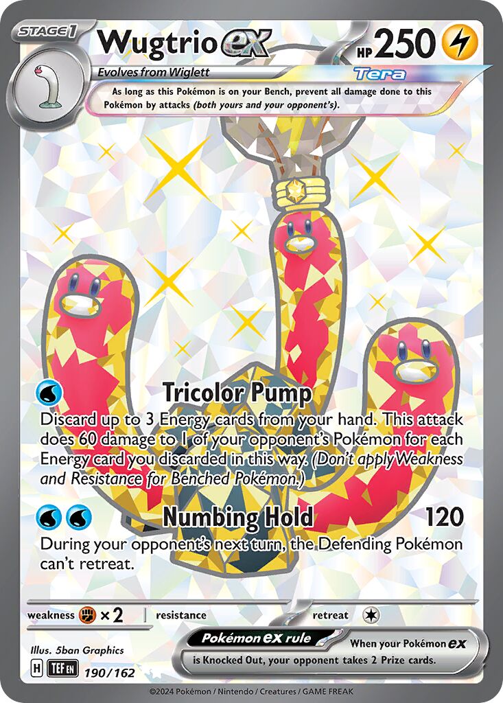 Wugtrio ex 190/162 — Temporal Forces (English Pokémon TCG card)