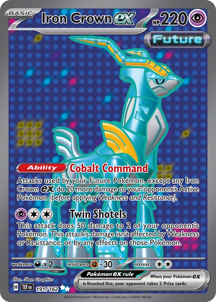 Iron Crown ex 191/162 — Temporal Forces (English Pokémon TCG card)