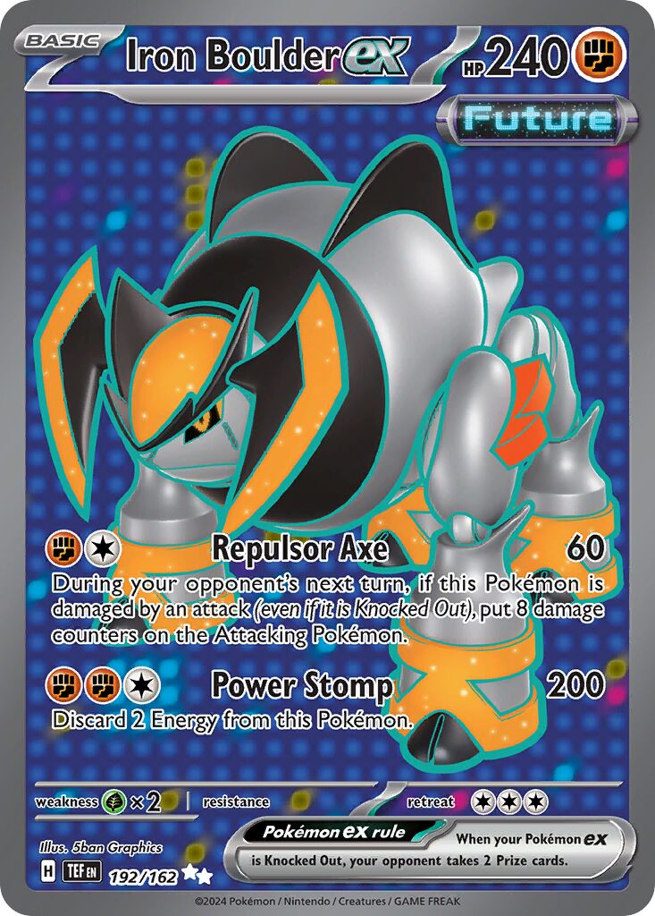 Iron Boulder ex 192/162 — Temporal Forces (English Pokémon TCG card)