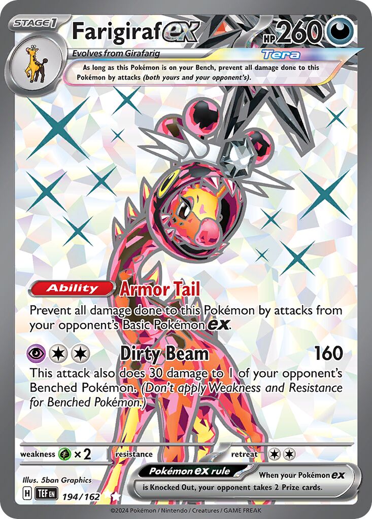 Farigiraf ex 194/162 — Temporal Forces (English Pokémon TCG card)