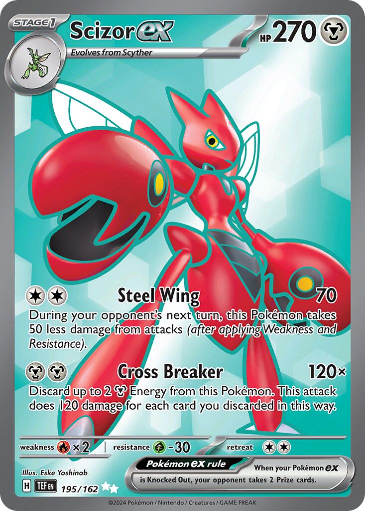 Scizor ex 195/162 — Temporal Forces (English Pokémon TCG card)