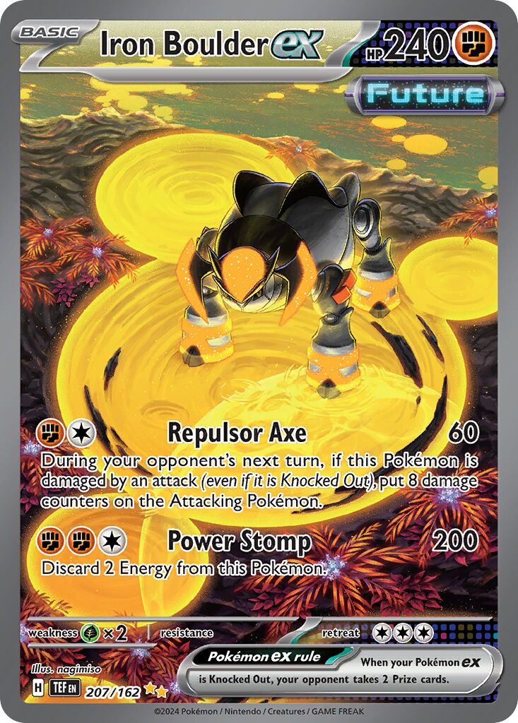 Iron Boulder ex 207/162 — Temporal Forces (English Pokémon TCG card)