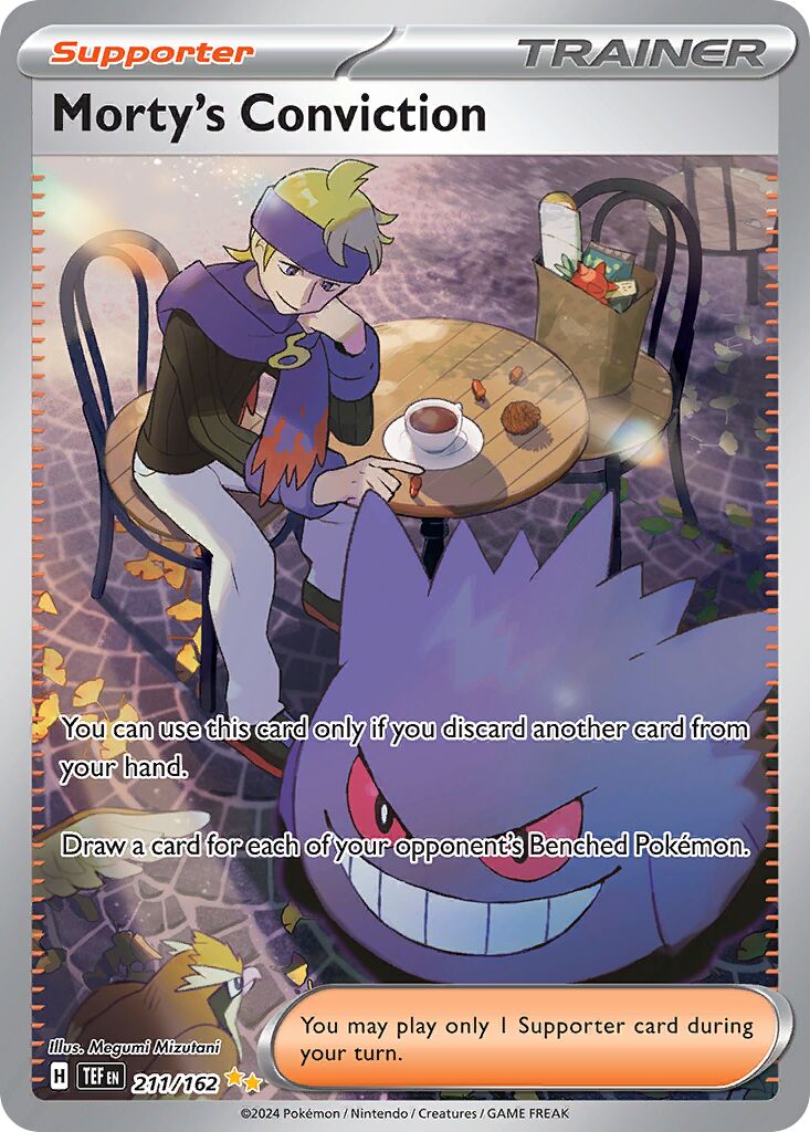 Morty's Conviction 211/162 — Temporal Forces (English Pokémon TCG card)