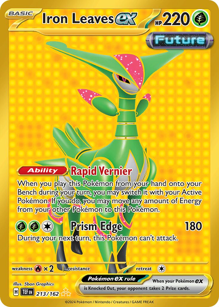 Iron Leaves ex 213/162 — Temporal Forces (English Pokémon TCG card)