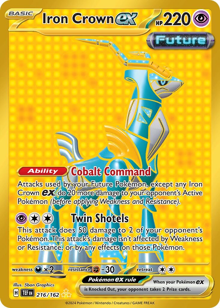 Iron Crown ex 216/162 — Temporal Forces (English Pokémon TCG card)