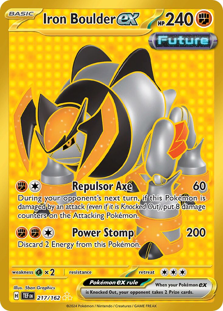 Iron Boulder ex 217/162 — Temporal Forces (English Pokémon TCG card)