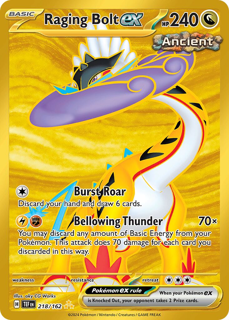 Raging Bolt ex 218/162 — Temporal Forces (English Pokémon TCG card)
