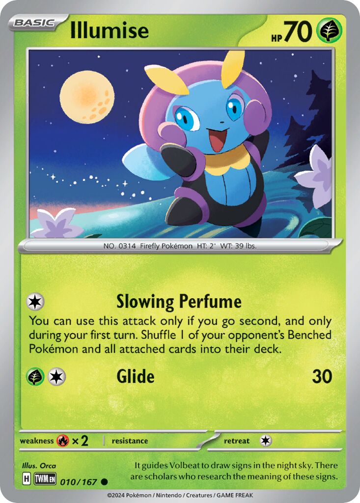 Illumise 010/167 — Twilight Masquerade (English Pokémon TCG card)