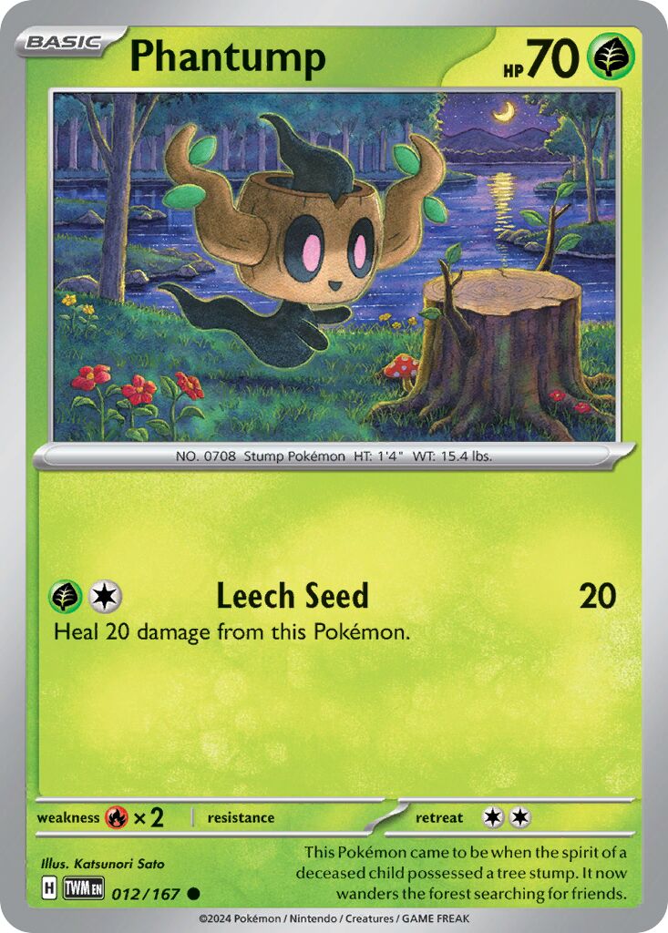 Phantump 012/167 — Twilight Masquerade (English Pokémon TCG card)