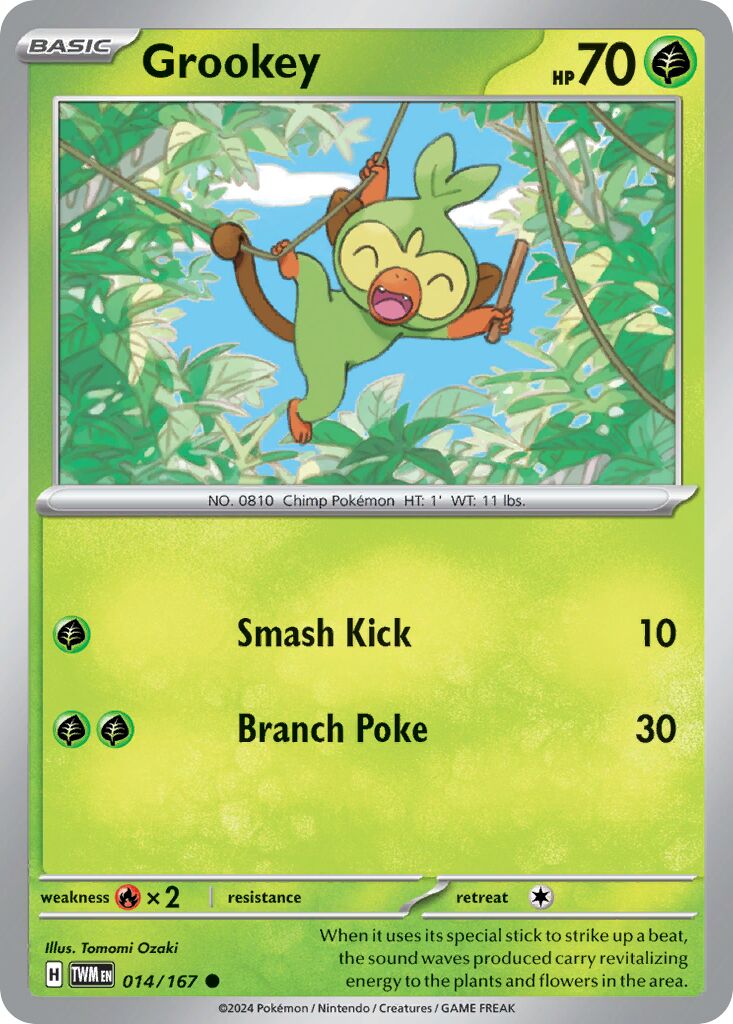Grookey 014/167 — Twilight Masquerade (English Pokémon TCG card)