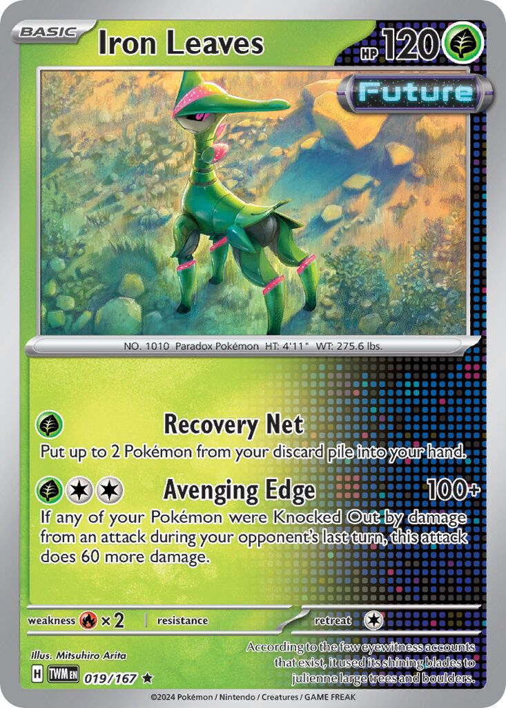 Iron Leaves 019/167 — Twilight Masquerade (English Pokémon TCG card)