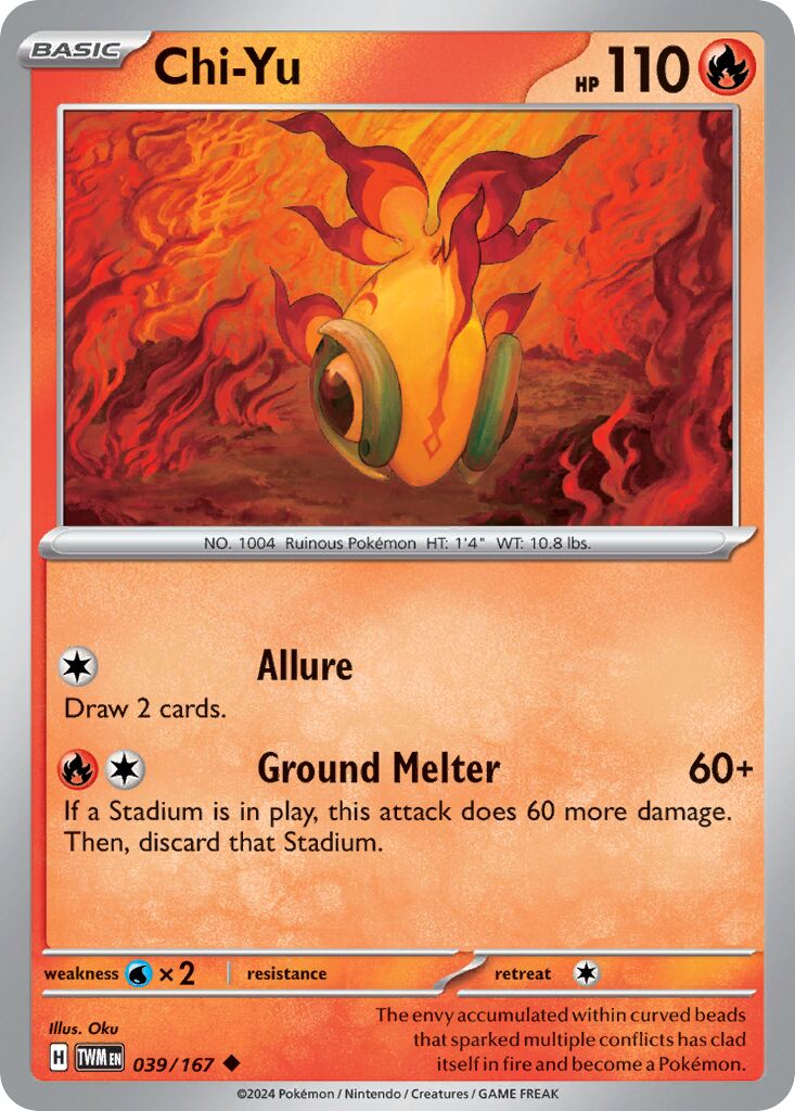 Chi-Yu 039/167 — Twilight Masquerade (English Pokémon TCG card)