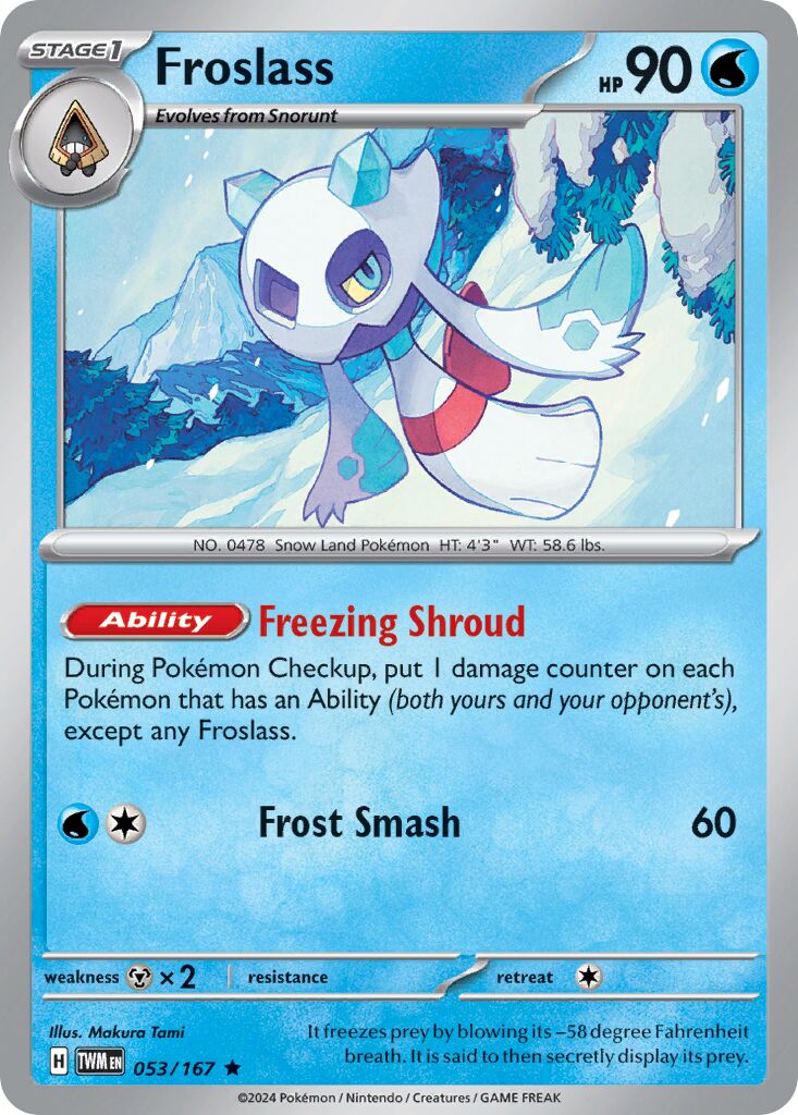 Froslass 053/167 — Twilight Masquerade (English Pokémon TCG card)