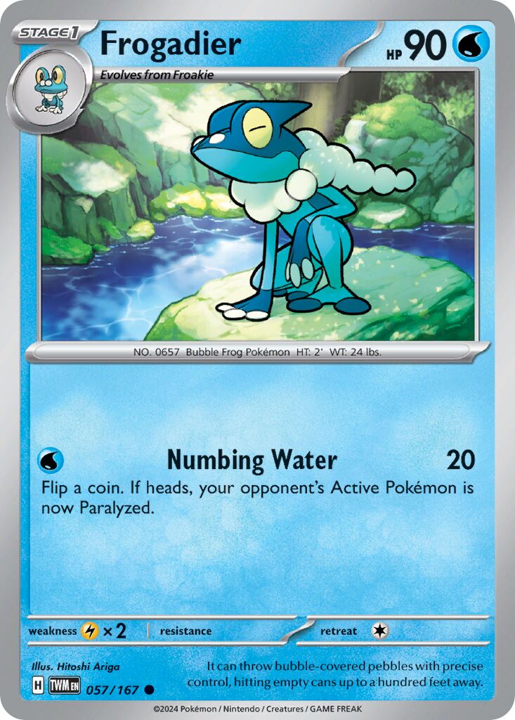 Frogadier 057/167 — Twilight Masquerade (English Pokémon TCG card)