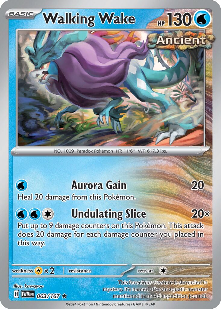 Walking Wake 063/167 — Twilight Masquerade (English Pokémon TCG card)