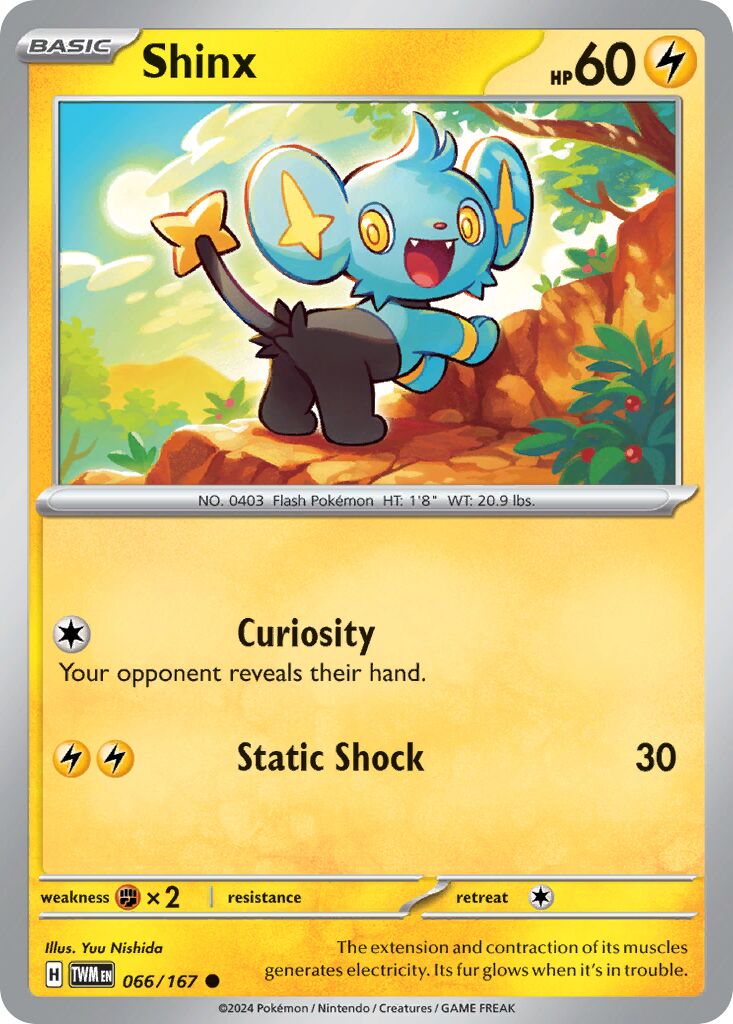 Shinx 066/167 — Twilight Masquerade (English Pokémon TCG card)