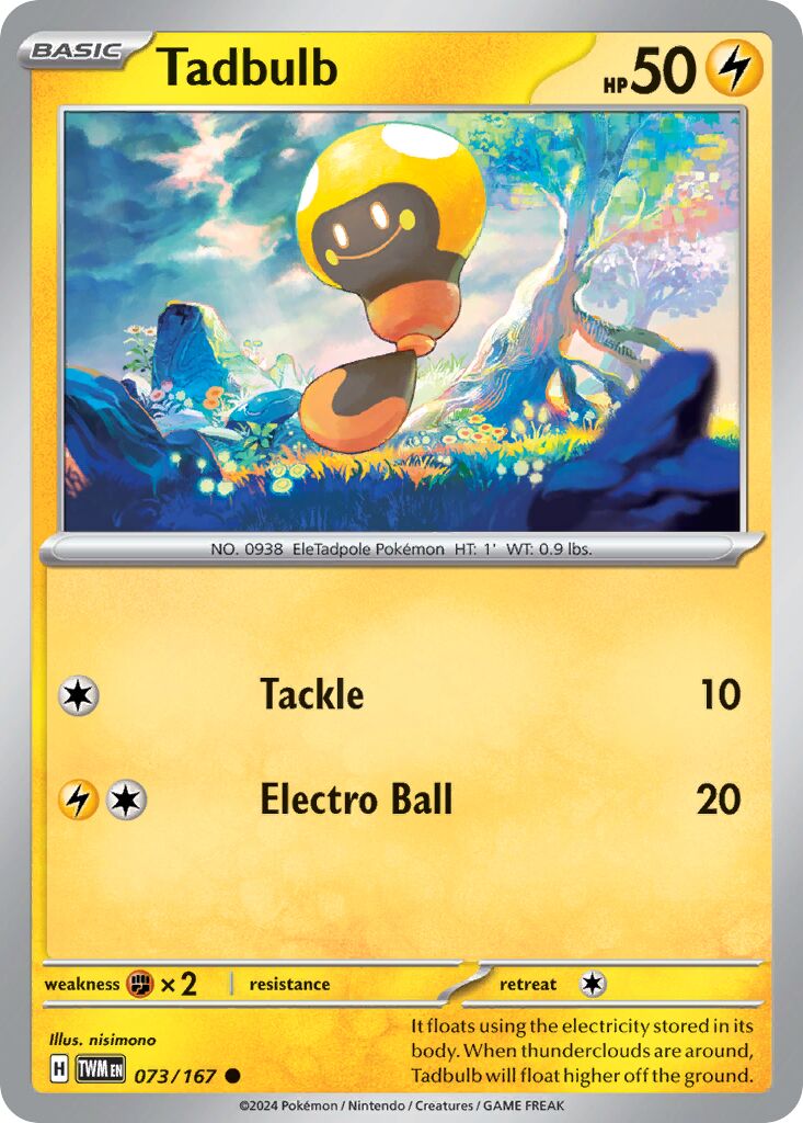 Tadbulb 073/167 — Twilight Masquerade (English Pokémon TCG card)
