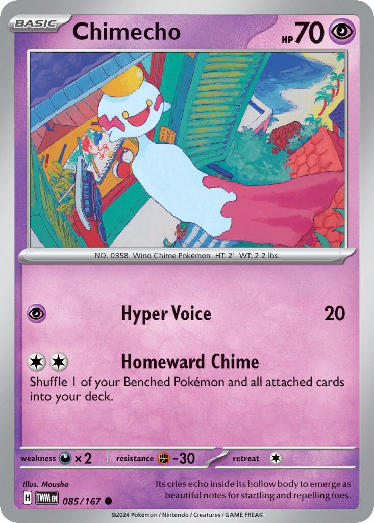 Chimecho 085/167 — Twilight Masquerade (English Pokémon TCG card)