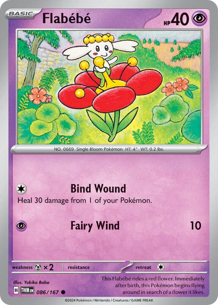 Flabébé 086/167 — Twilight Masquerade (English Pokémon TCG card)