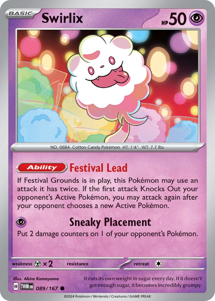 Swirlix 089/167 — Twilight Masquerade (English Pokémon TCG card)