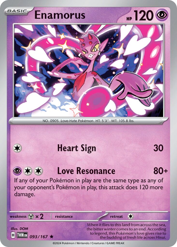 Enamorus 093/167 — Twilight Masquerade (English Pokémon TCG card)